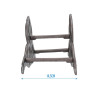 Soporte manguera jardín decorativo metalico forja
