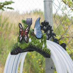 Soporte manguera jardín decorativo Mariposas