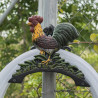 Soporte manguera jardín decorativo gallo