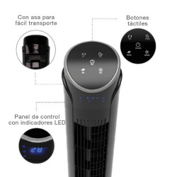 Ventilador Torre Kodima 45W Negro c/mando ref. 300025005
