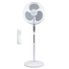 Ventilador Pie Riesi 45W Blanco Con Mando y Temporizador