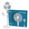 Ventilador Pie Riesi 45W Blanco Con Mando y Temporizador