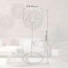 Ventilador Pie Riesi 45W Blanco Con Mando y Temporizador