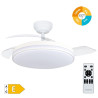 Ventilador De Techo Bayat Con Aspas Retractiles Color Blanco