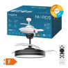 Ventilador De Techo Lugela Con Aspas Retractiles Color Negro
