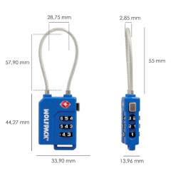 Candado combinación cable