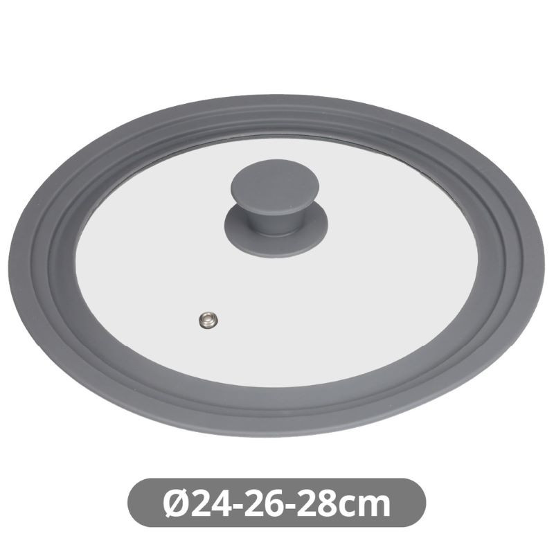 Tapa Olla Silicona 24-26-28 cm.