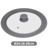 Tapa Olla Silicona 24-26-28 cm.