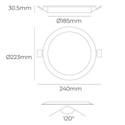 Downlight Led Empotrar Cromo CCT 18W 31059