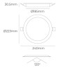 Downlight Led Empotrar Cromo CCT 18W 31059
