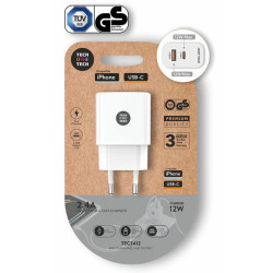 Cargador USB-C + USB-A