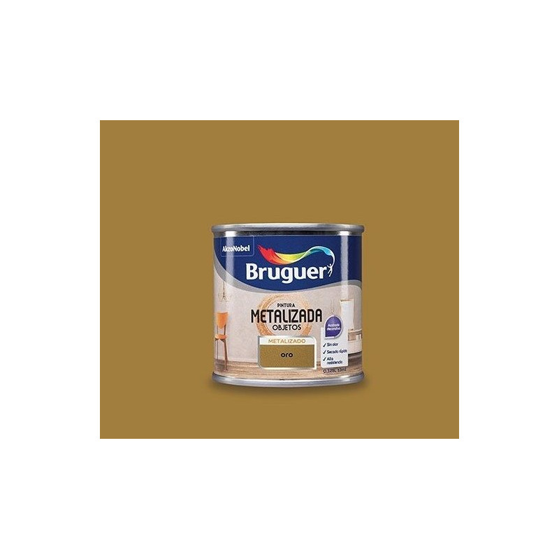 Pintura Bruguer Metalizada Oro 125 ml.