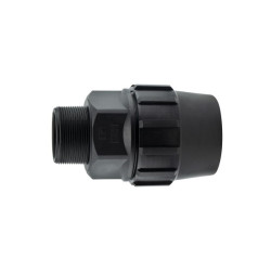 Terminal Polietileno Negro Rosca Macho 40-1"1/4