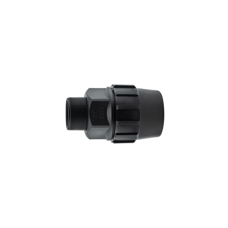 Terminal Polietileno Negro Rosca Macho 40-1"1/4