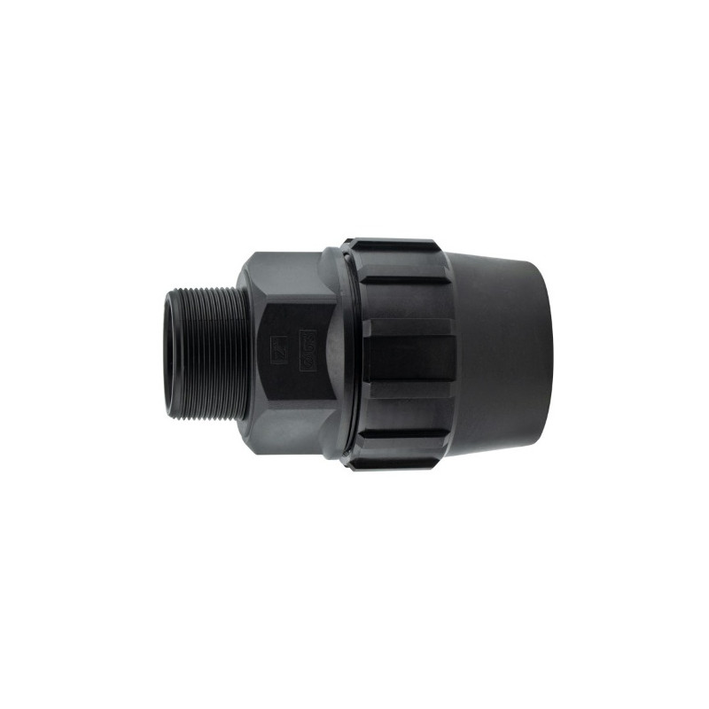 Terminal Polietileno Negro Rosca Macho 50-1"1/2