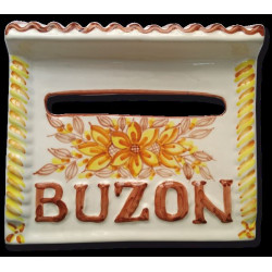 Bocacartas Ceramica en Relieve Marrón