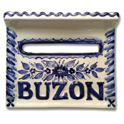Bocacartas Ceramica en Relieve Azul