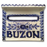 Bocacartas Ceramica en Relieve Azul