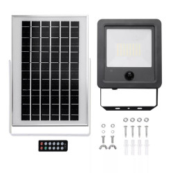 Proyector Led con panel Solar 100W 6500K IP65 Sensor Crupuscular y Movimiento ref. 31862