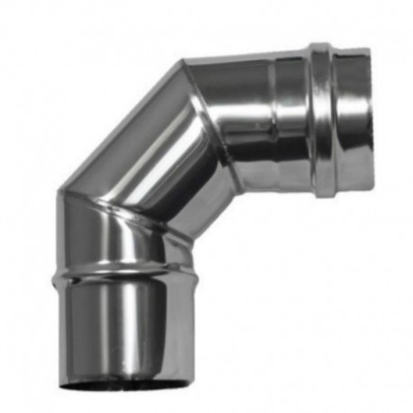 Codo estufa inox 80 90º pellet