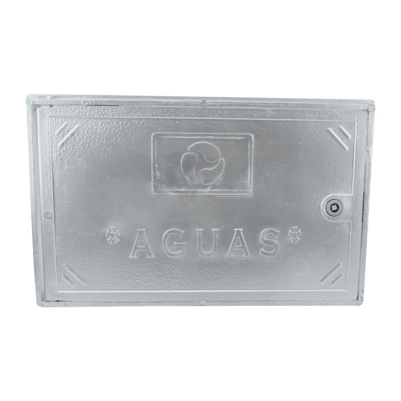 Puerta contador agua de aluminio + lave 22x35. PUERTA22x35 Odem