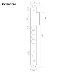 Cerradura Tesa R20BR566E Canto Redondo